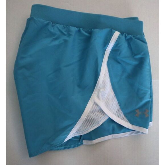Under Armour 1350196-433 Women's Sz S Glacier Blue/White UA Fly-By 2.0 Shorts - Picture 5 of 6